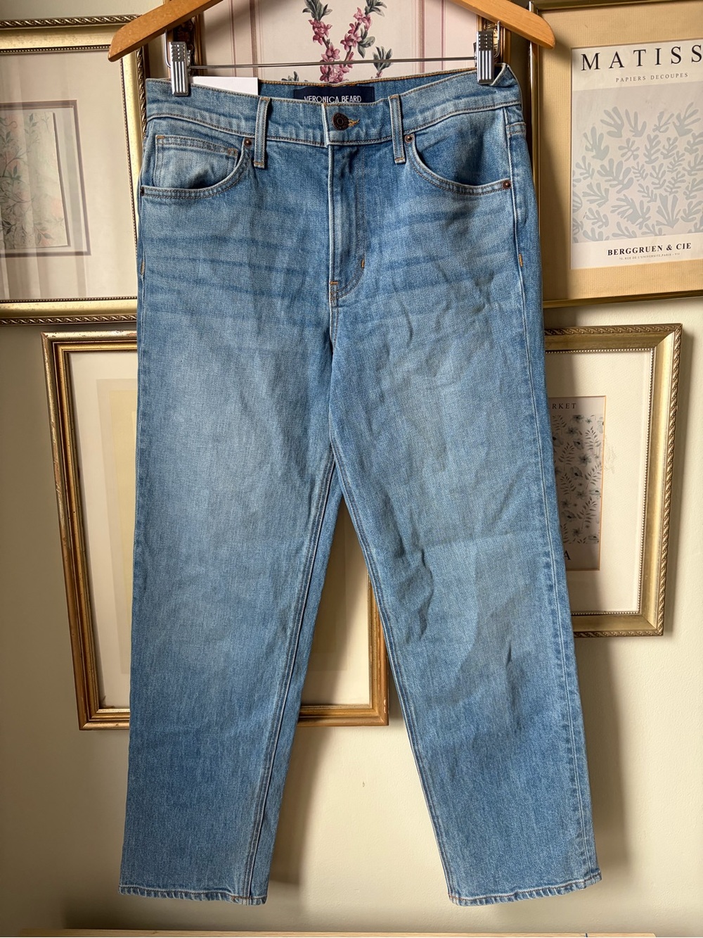 NWT Veronica Beard Leah Mid-Rise Straight-Leg Jeans 27 - Picture 6 of 11